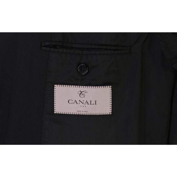 Canali 1934 Travel Water Resistant Black Woven 2-Btn Wool Blazer Jacket 44R - Picture 8 of 11